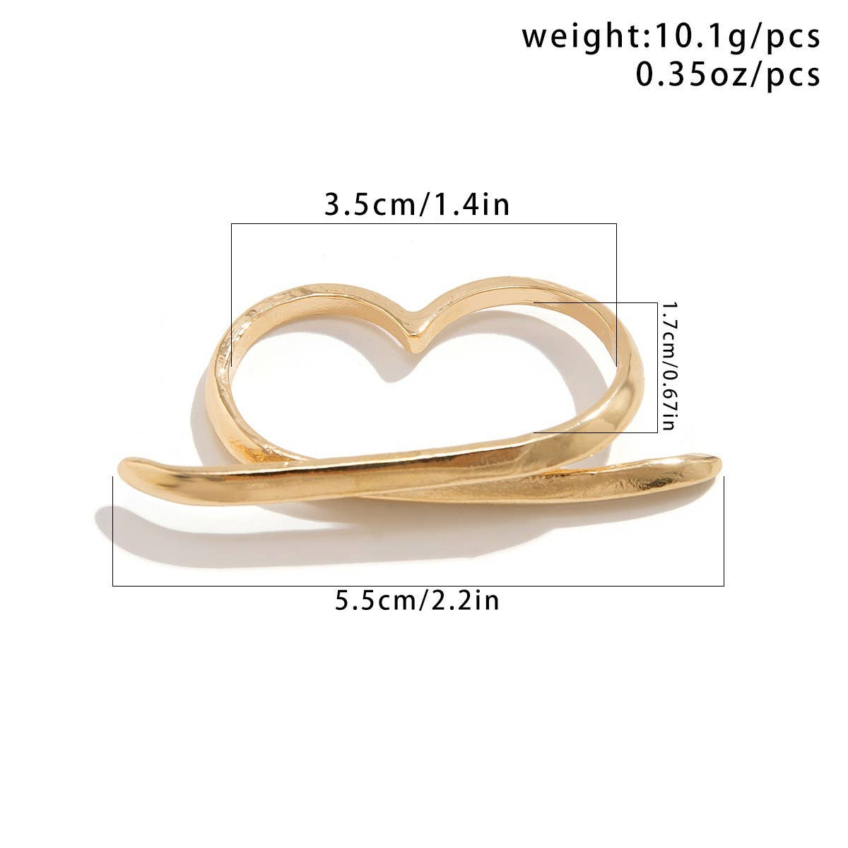 SIMPLE ASYMMETRICAL STATEMENT FRENCH RING