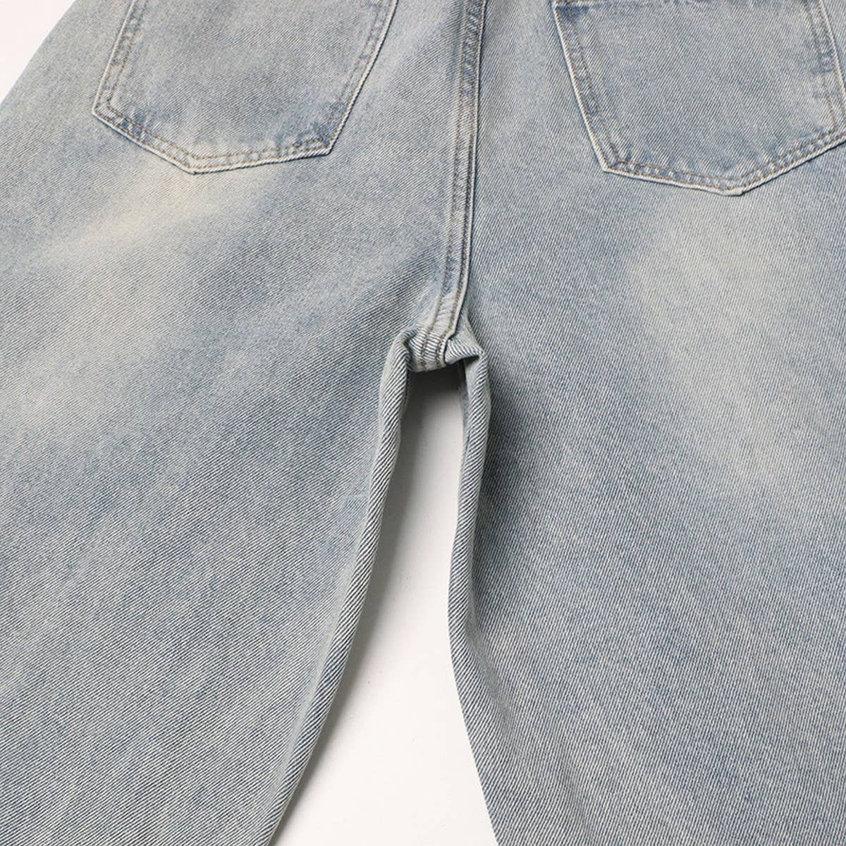 HIGH WAISTED STUDDED PEARL STRAIGHT LEG JEANS