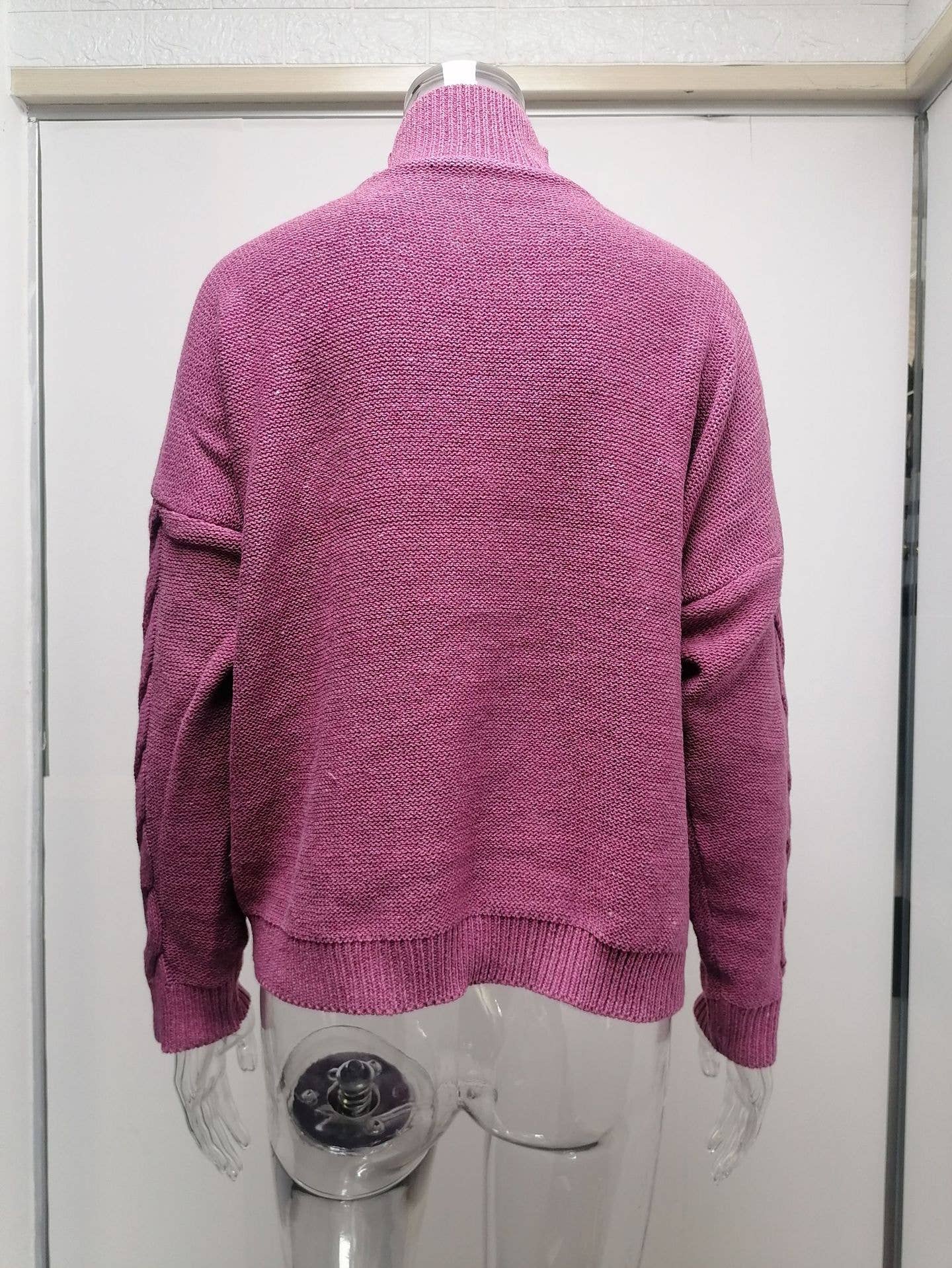 SOLID COLOR TURTLENECK LONG-SLEEVED SWEATER