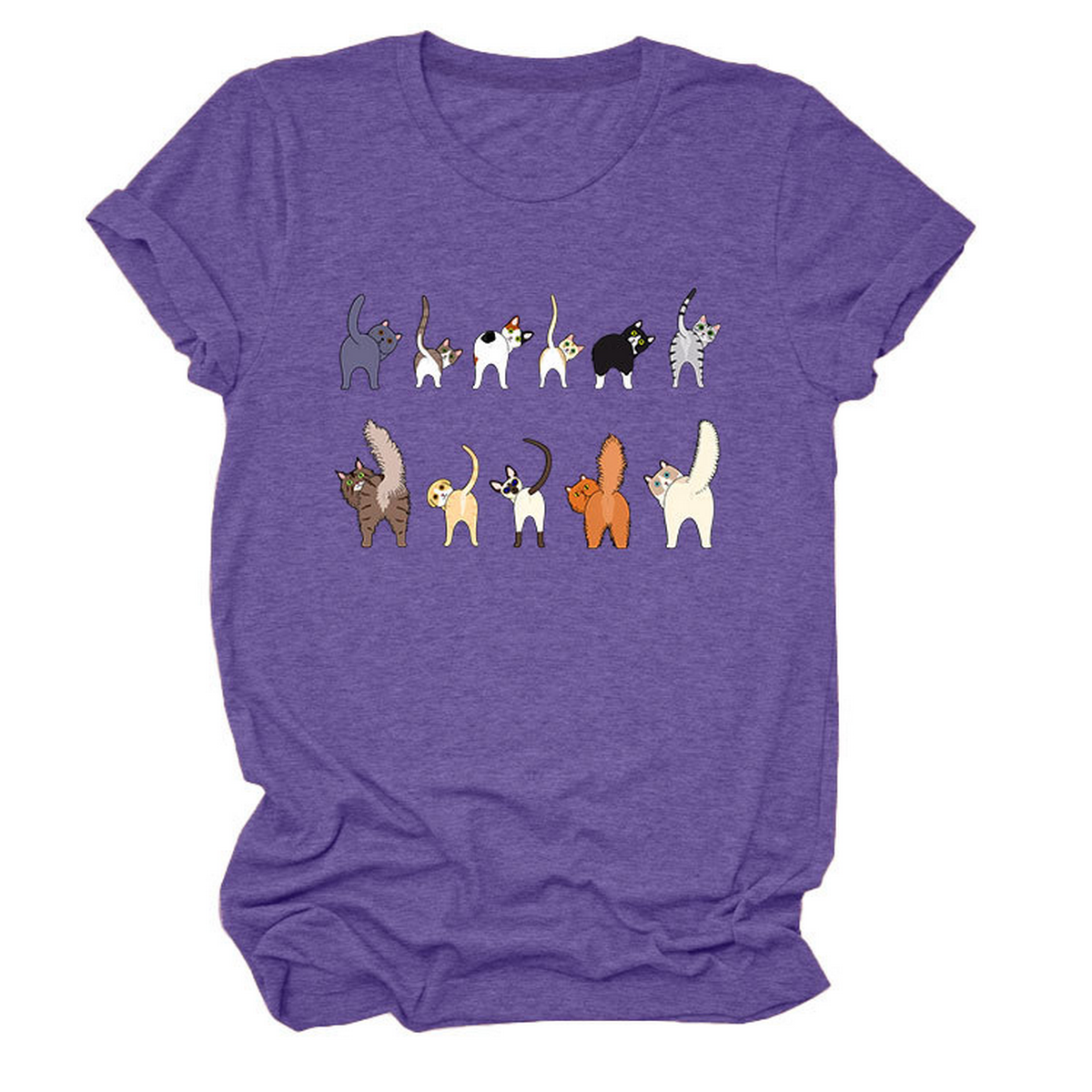 Cute Cat Graphic Tee ? 11 Cats Turn Around