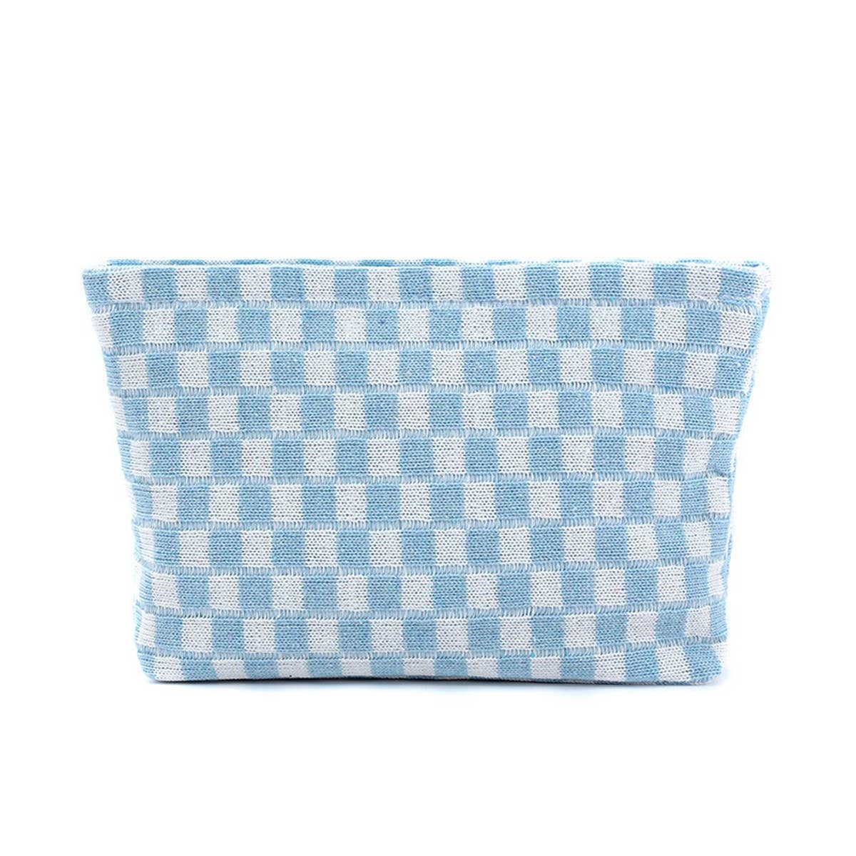 KNITTED CHECKERBOARD MAKEUP BAG PEN BAG_CWAB1210
