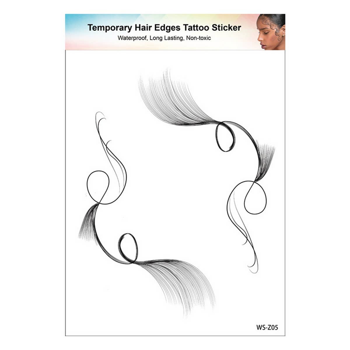 Baby Hairline Tattoo Stickers for Forehead Bangs_CWMM8336