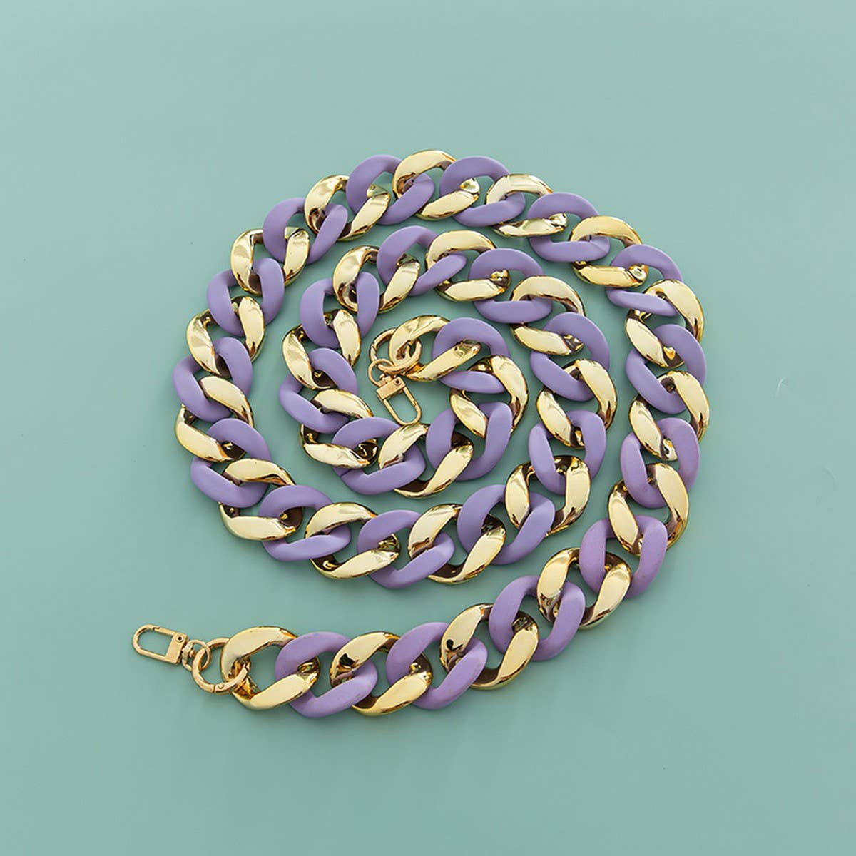 Large Resin Acrylic Bag Chain, Wide Strap_CWMM5065