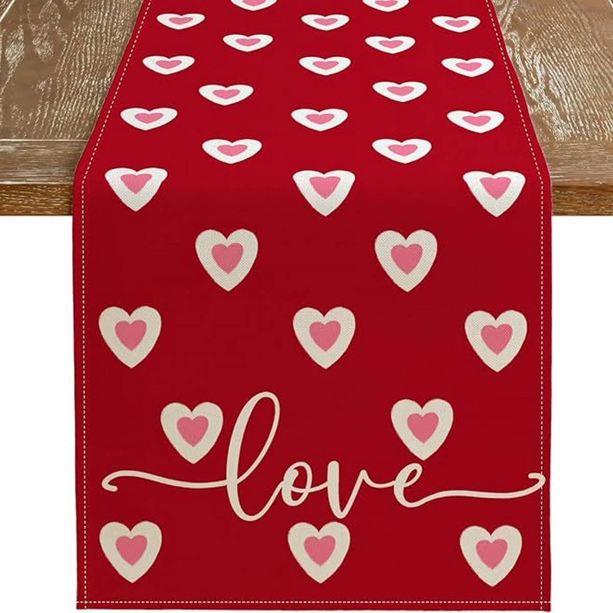 VALENTINE'S DAY HEART ROSE PRINTED TABLECLOTH