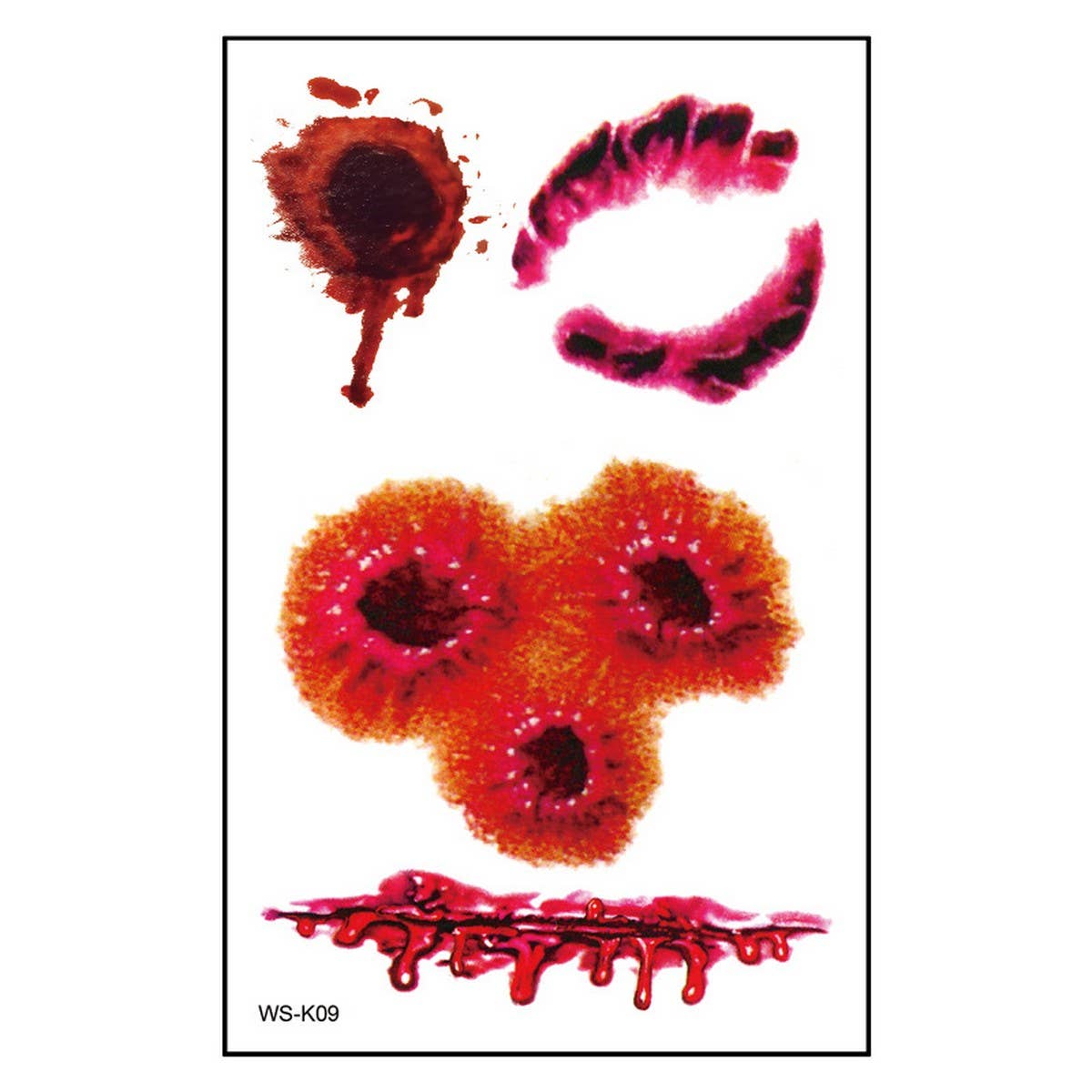 Halloween Scar Tattoos ? Bloody Wound Stickers