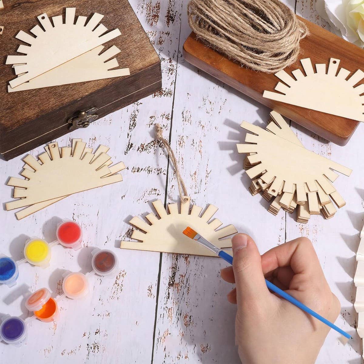 CWMM9160_PARTY DECORATION DIY BLANK PAINTING WOOD CHIPS