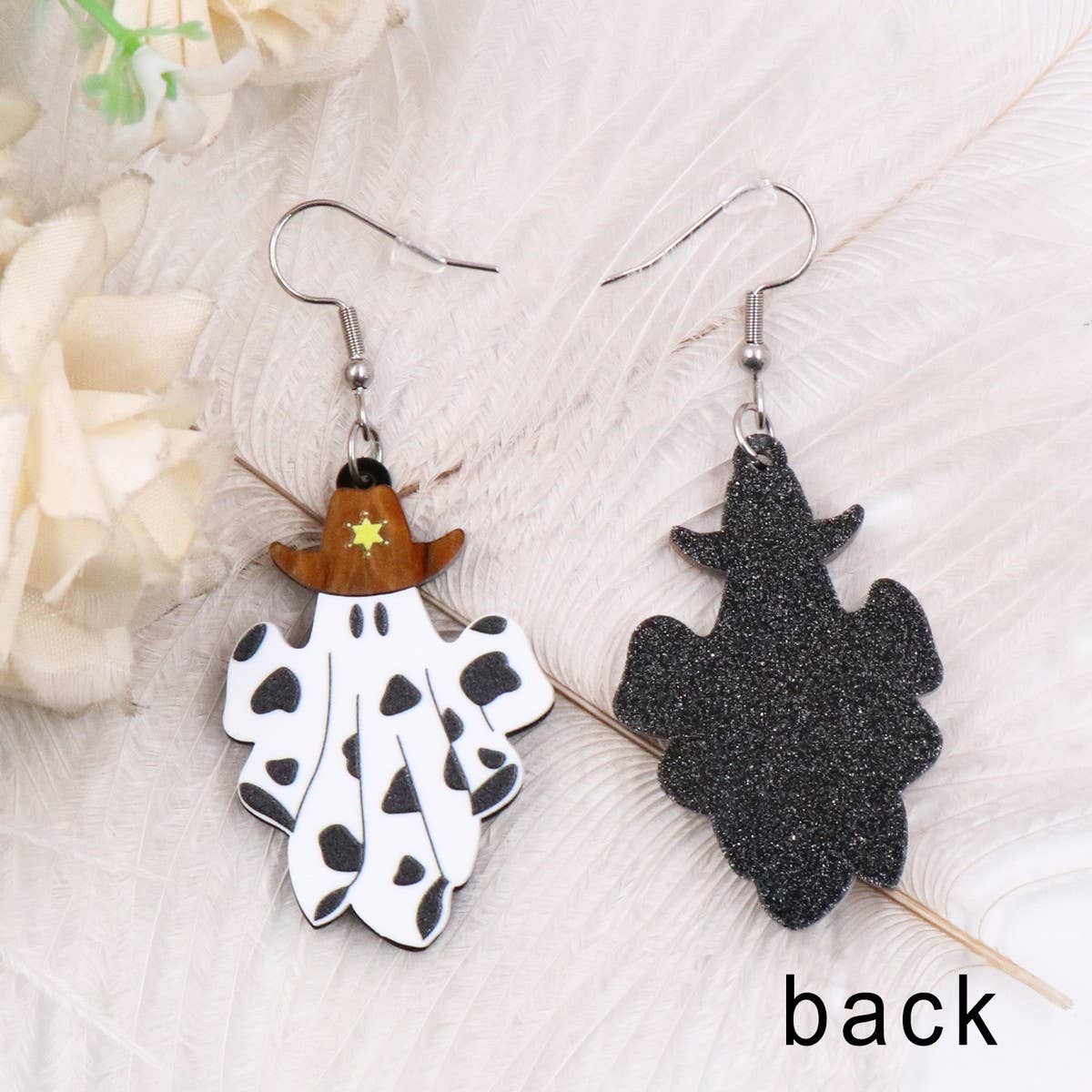 NEW HALLOWEEN VINTAGE ACRYLIC EARRINGS