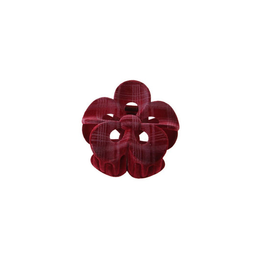 CWAHA07457_VELVET PETAL FLOWER CLAW CLIP FOR HAIR UPDOS