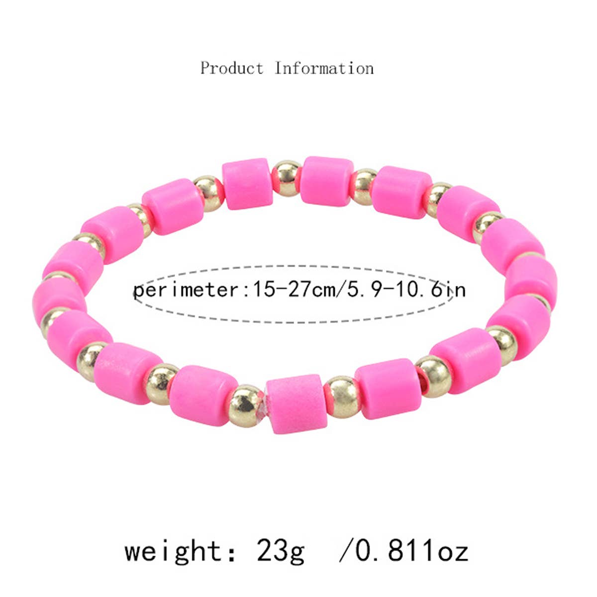 5PCS SMILING FACE LETTER BEAD BRACELET SET_CWMM0537