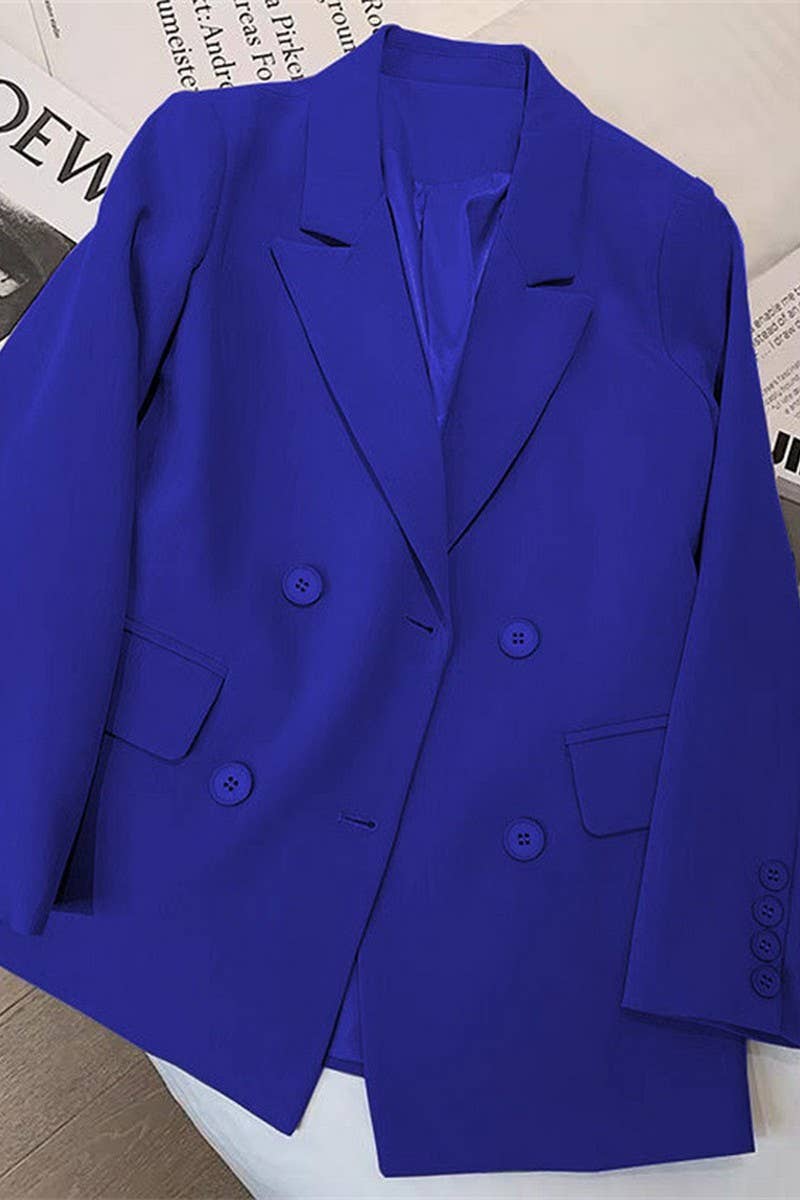CWOBL0140_SOLID COLOR LONG SLEEVE BUTTON LAPEL BLAZER