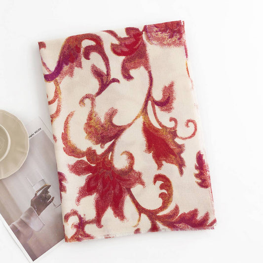 Elegant Print Scarf ? Faux Cashmere Winter Wrap