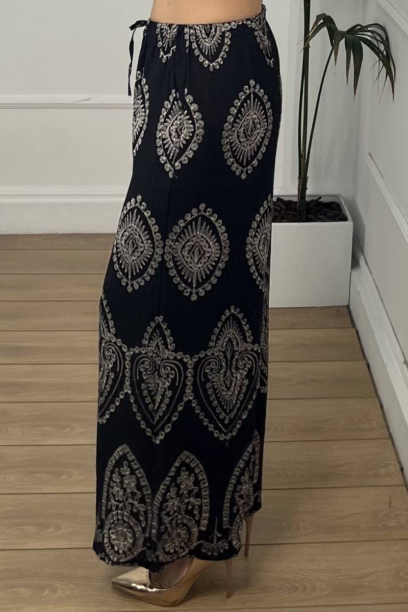 CWBLP888_WOVEN WIDE-LEG LOOSE CASUAL STRAIGHT-LEG PANTS