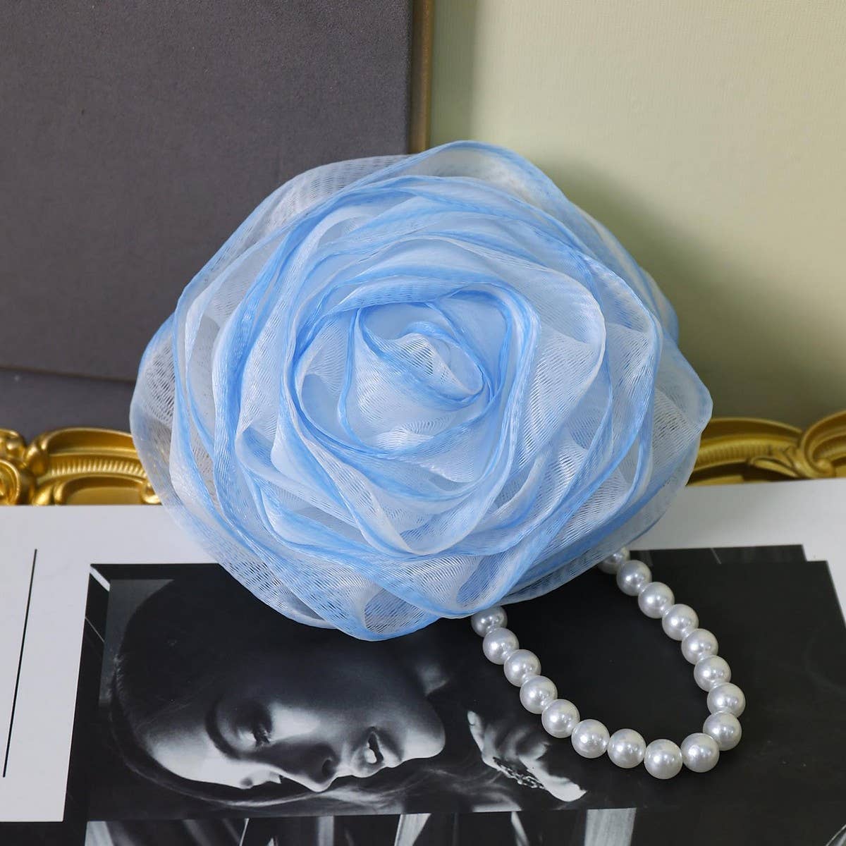 BATH POUF LARGE PEARL ROSE BATH POUF_CWMM3349