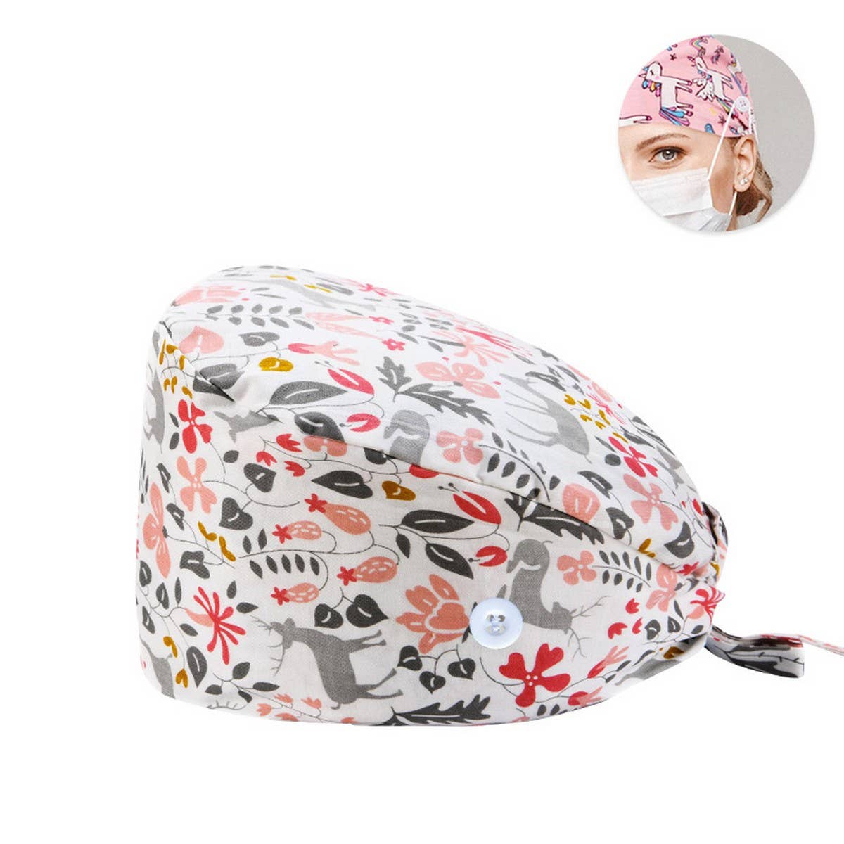 SURGICAL CAP DOCTOR CAP COTTON PRINTED CAP_CWAH3330