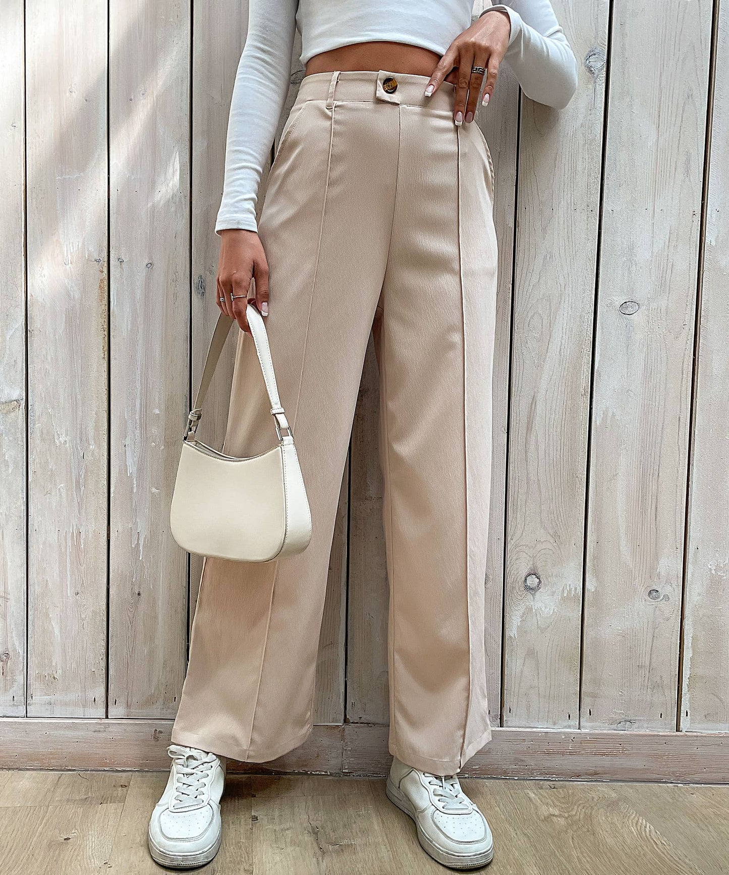 CASUAL PANTS SPLICED WITH COMMUTER STYLE PANTS