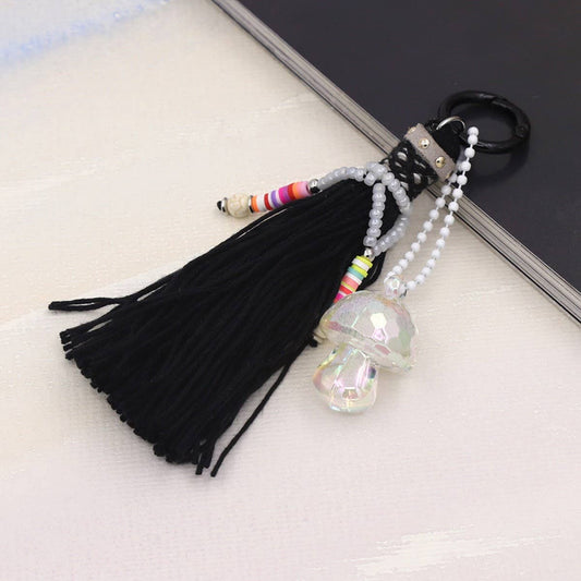 CUTE MUSHROOM TASSEL PENDANT KEYCHAIN