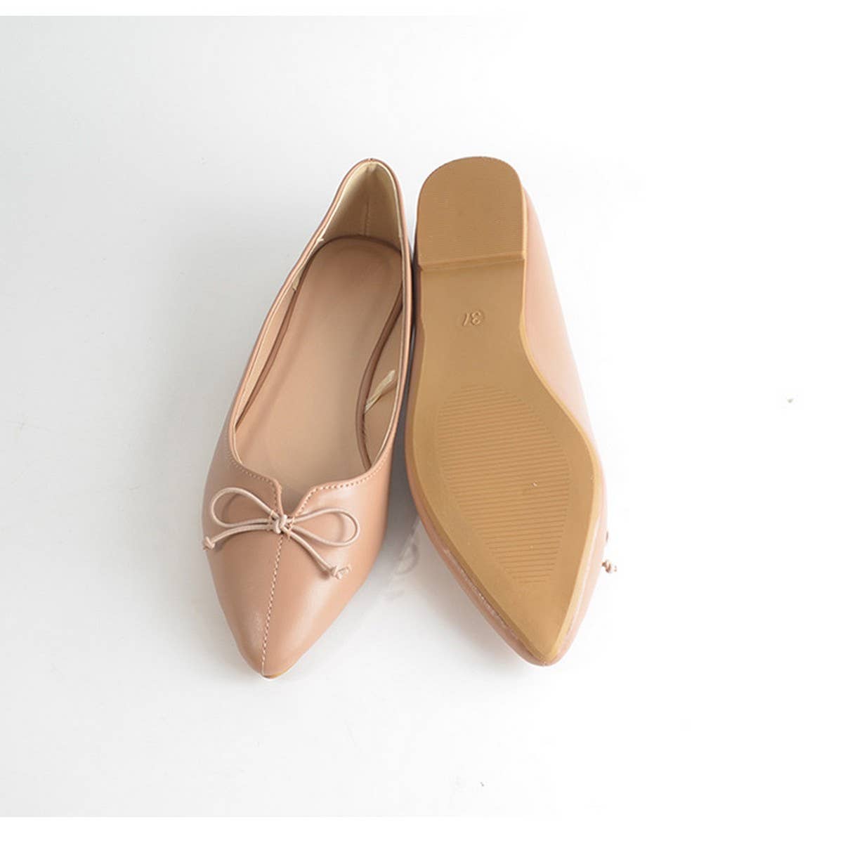 WOMEN POINTED BOW SOFT SOLE FLAT SHOES