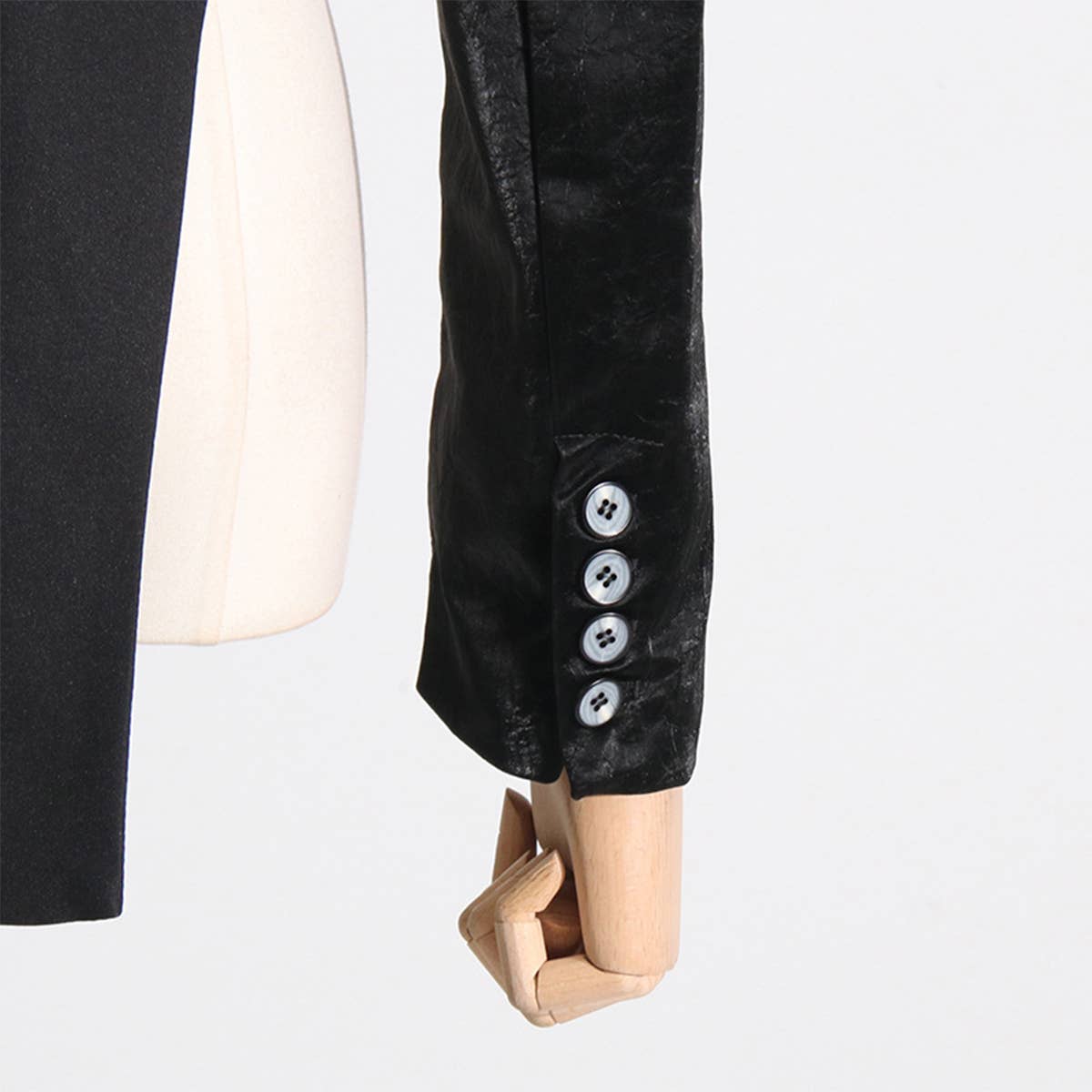 Asymmetrical Moto Blazer ??Slim Fit Street Style_CWOCO1238