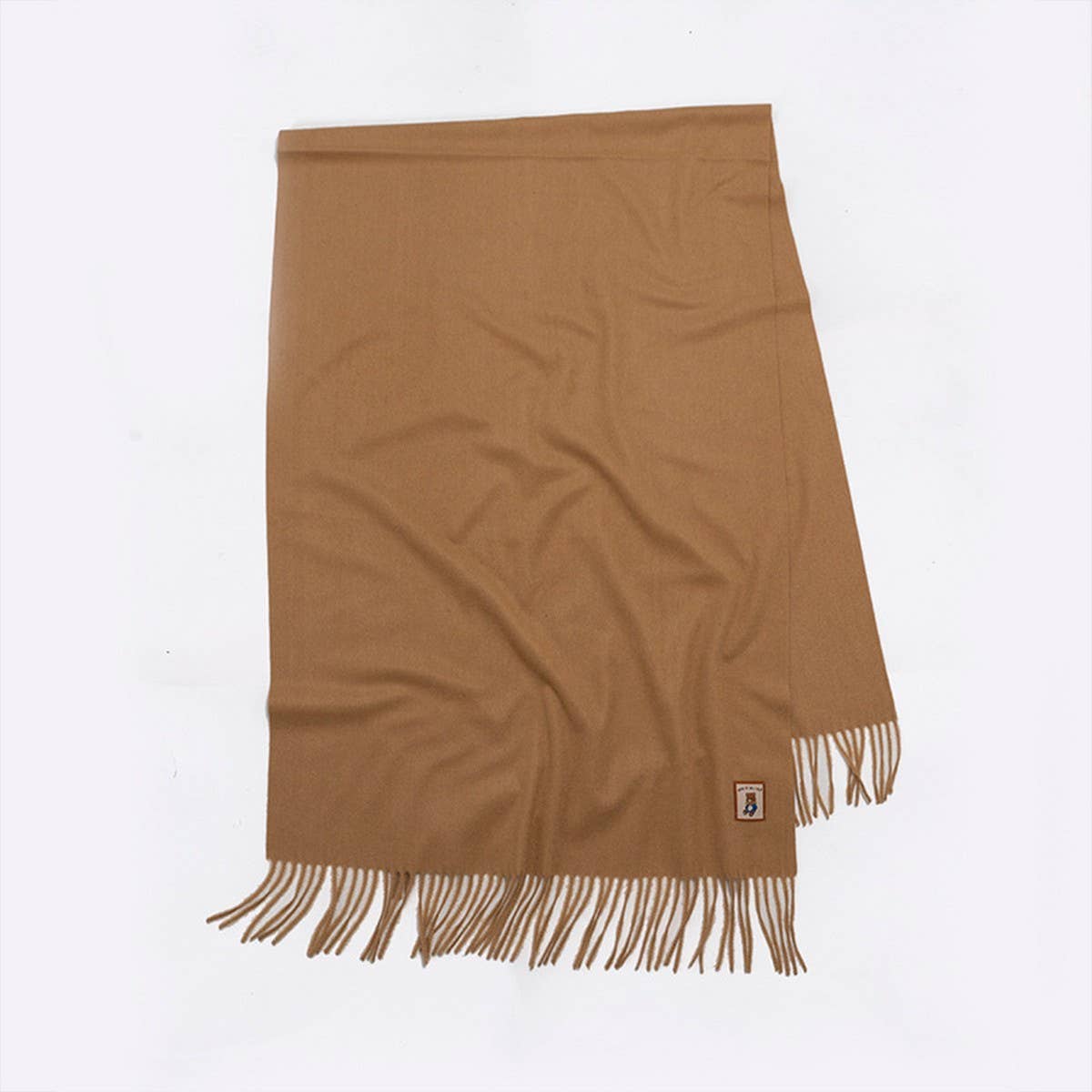 Wool Blend Solid Scarf-Soft Thick Bear Label Wrap_CWASC2338