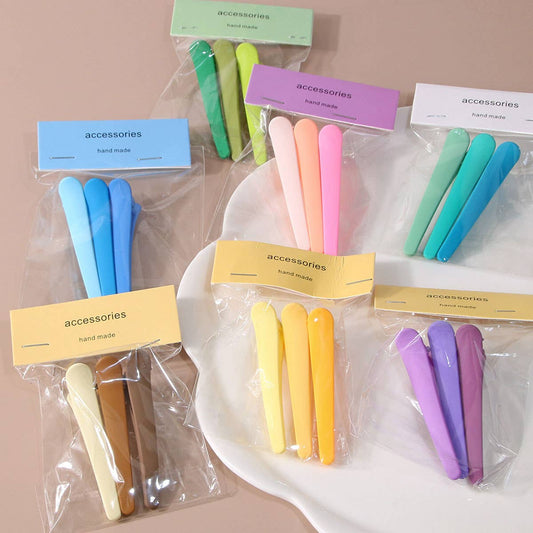 3PCS No-Crease Hair Clips Set Matte Duckbill Pins_CWAHA1045