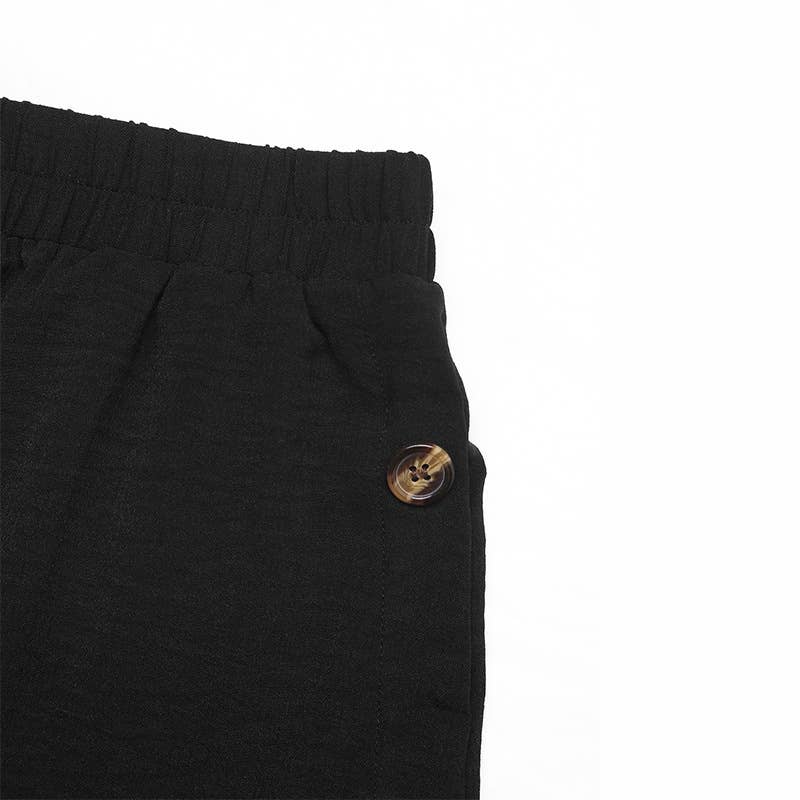 Casual commuting long loose button half skirt