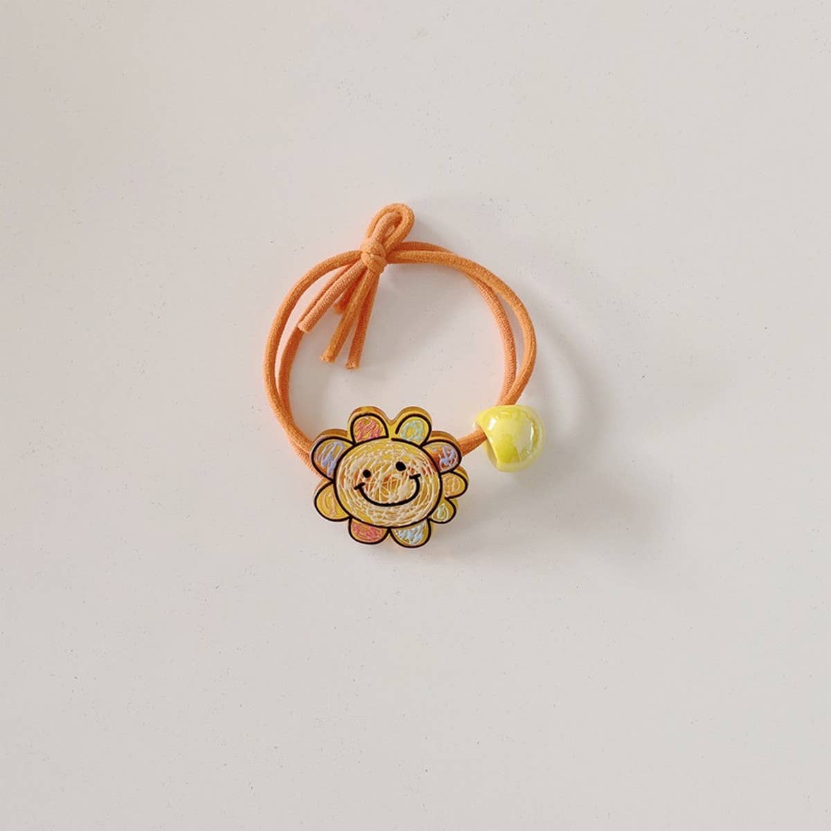 CUTE CARTOON SMILING DINOSAUR KNOTTED HAIR TIE