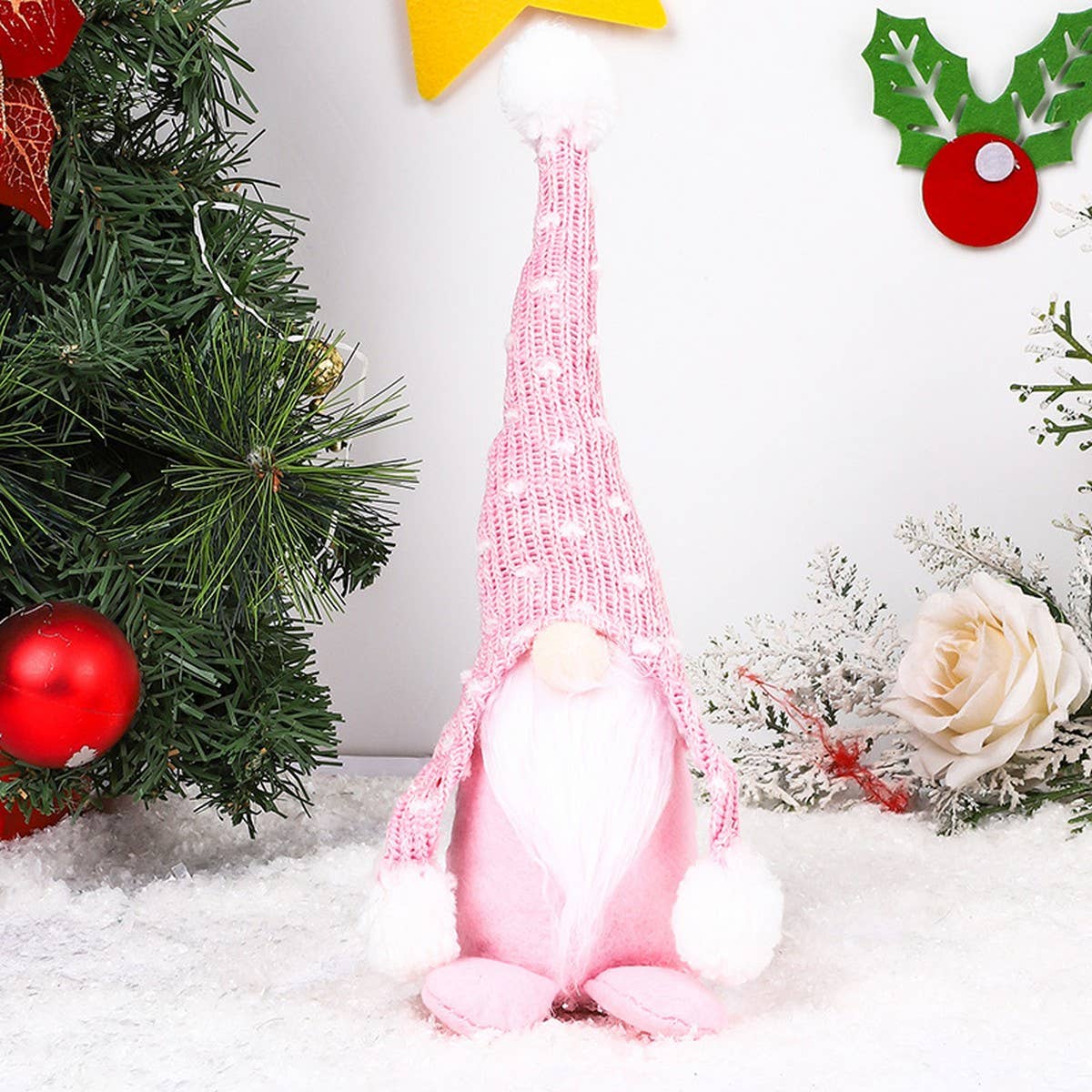 FACELESS DOLL CHRISTMAS KNITTED HAT DOLL ORNAMENT_CWMM2768