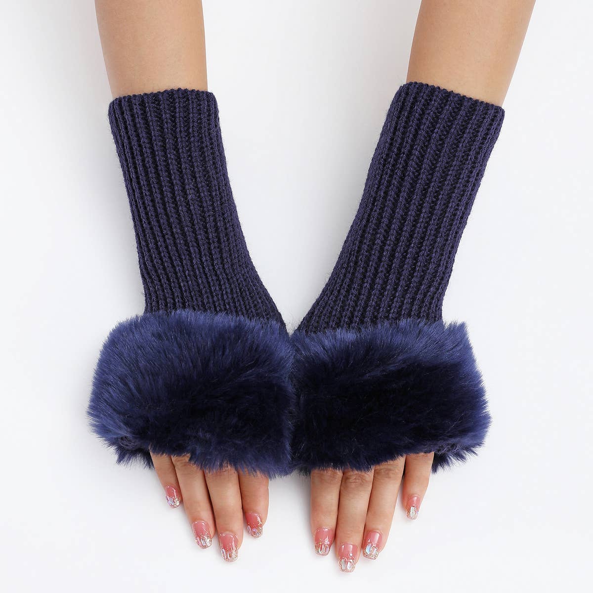 KNITTED THERMAL FINGERLESS GLOVES ARM GLOVES_CWAG0108