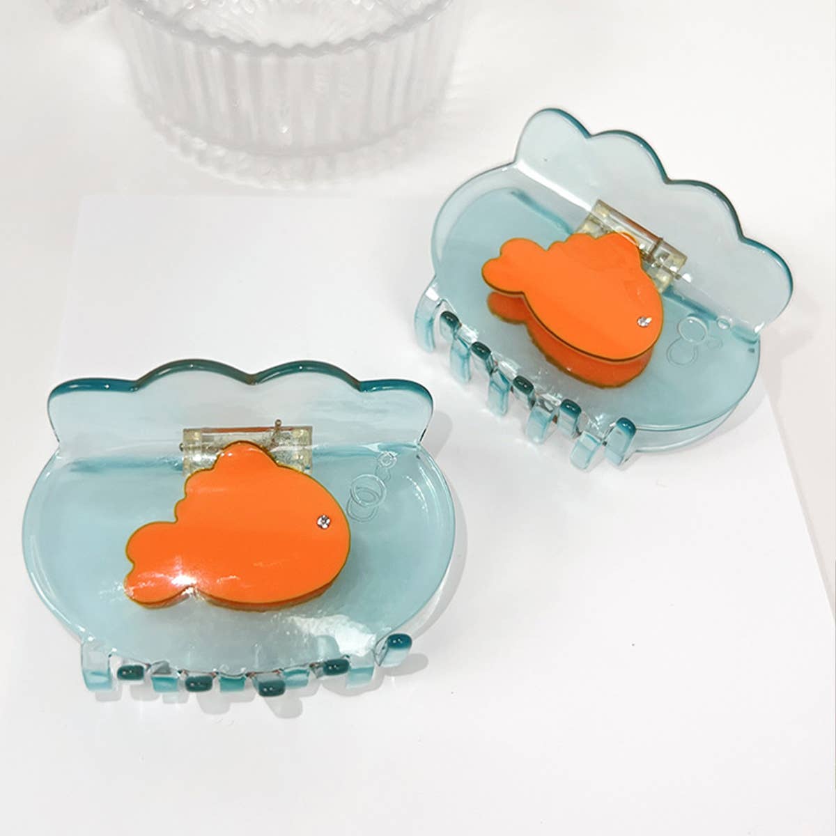 Mini Koi Fish Hair Claw - Cute Acetate Summer Clip