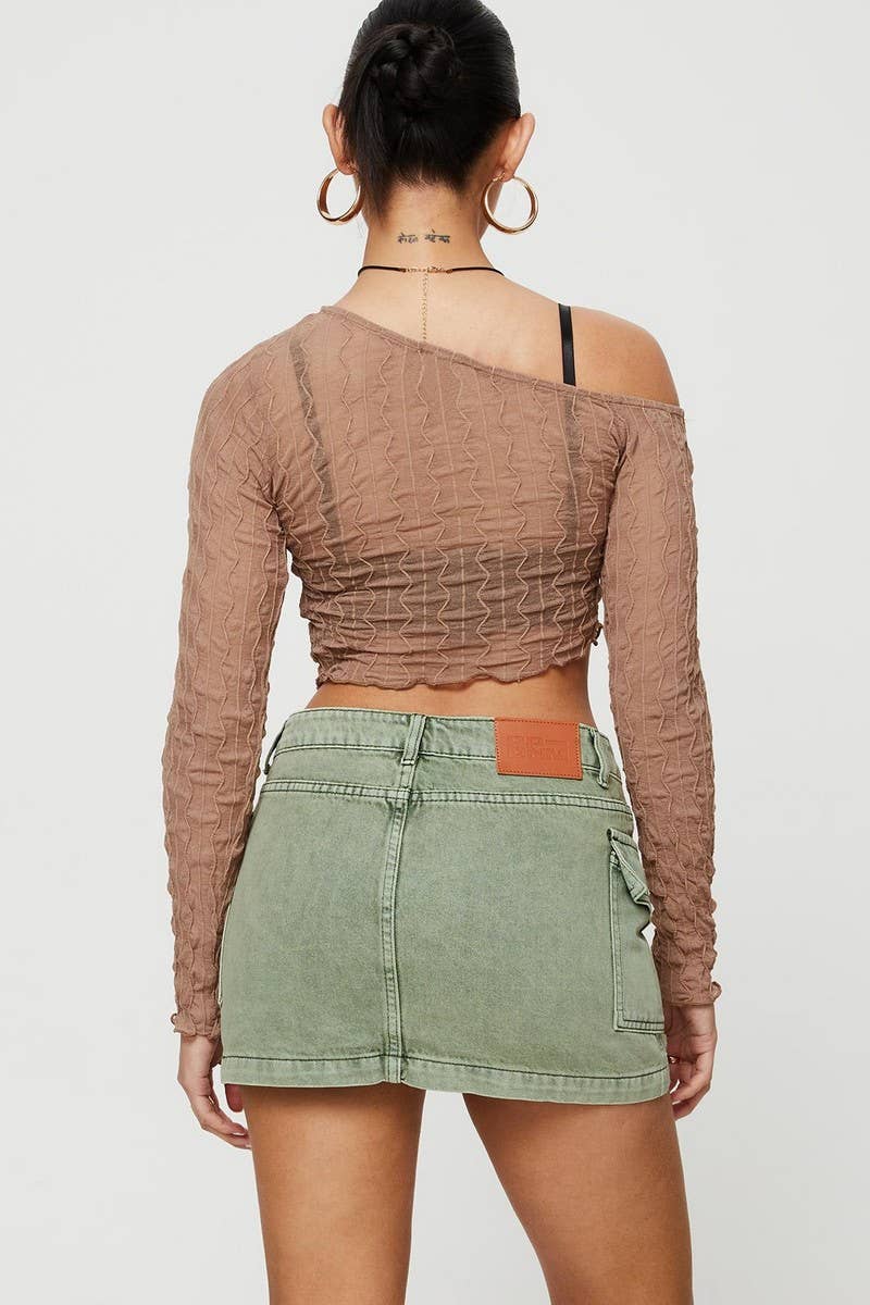 CWBSS0463_WASHED DENIM HIGH WAIST MINI SKIRT