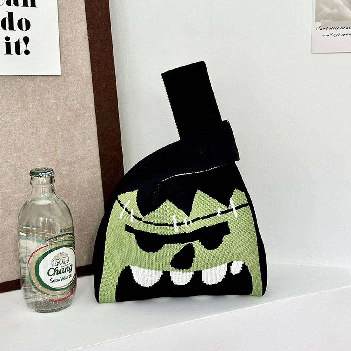 HALLOWEEN COLLECTION VINTAGE KNITTED TOTE BAG_CWAB3225