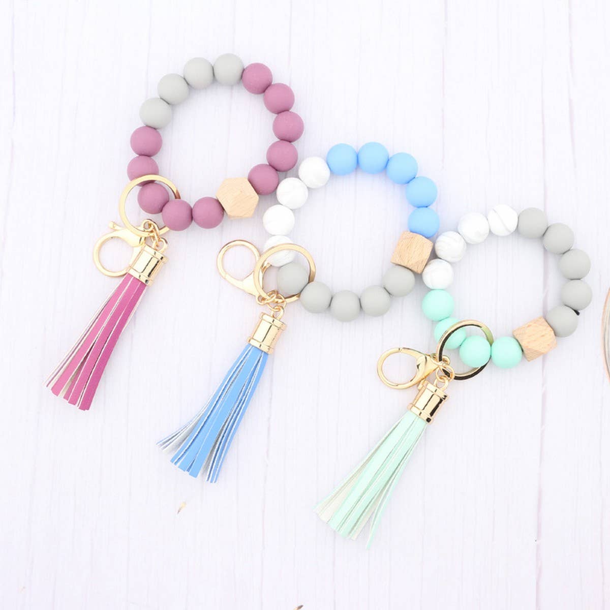 COLORFUL KEYCHAIN TASSEL BRACELET