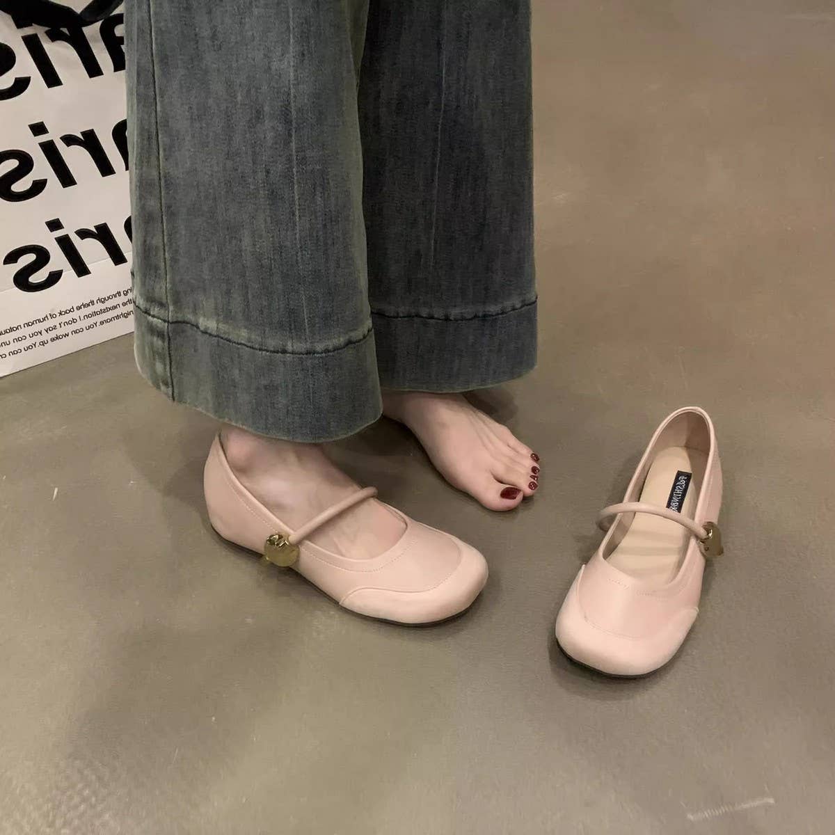 Vintage Leather Mary Janes with Hidden Wedge