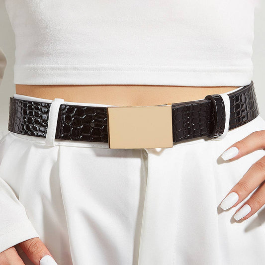 VERSATILE SIMPLE SQUARE BUCKLE BELT_CWABE0450