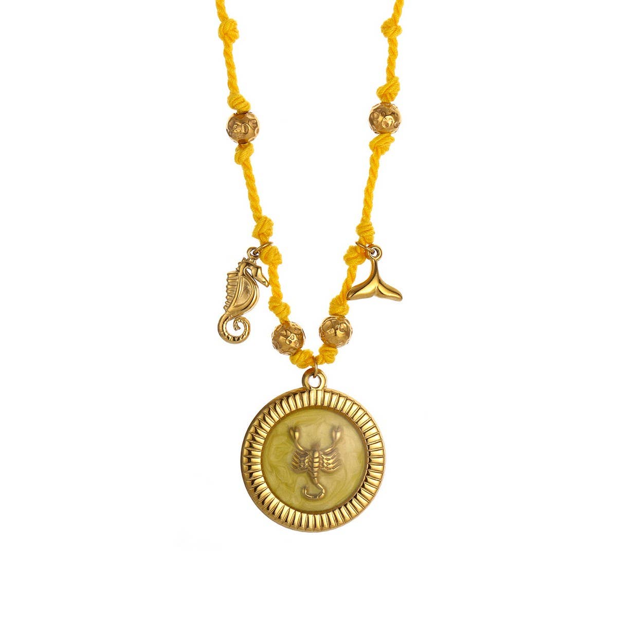 Handmade Zodiac Necklace with Enamel Charms