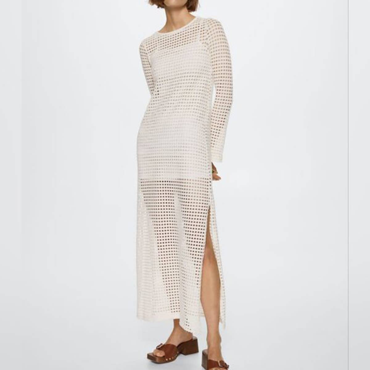 Sexy knit cut-out maxi skirt bikini smock dress