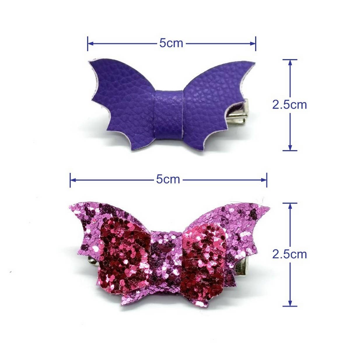 Halloween Cute PU Bat Duck Clip for Kids