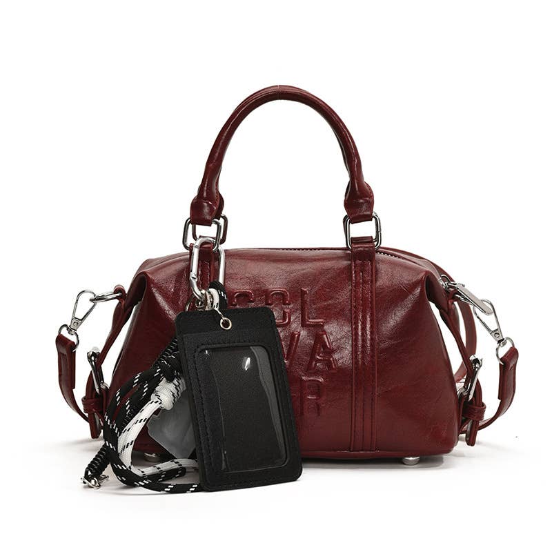 Retro portable Boston pillow bag