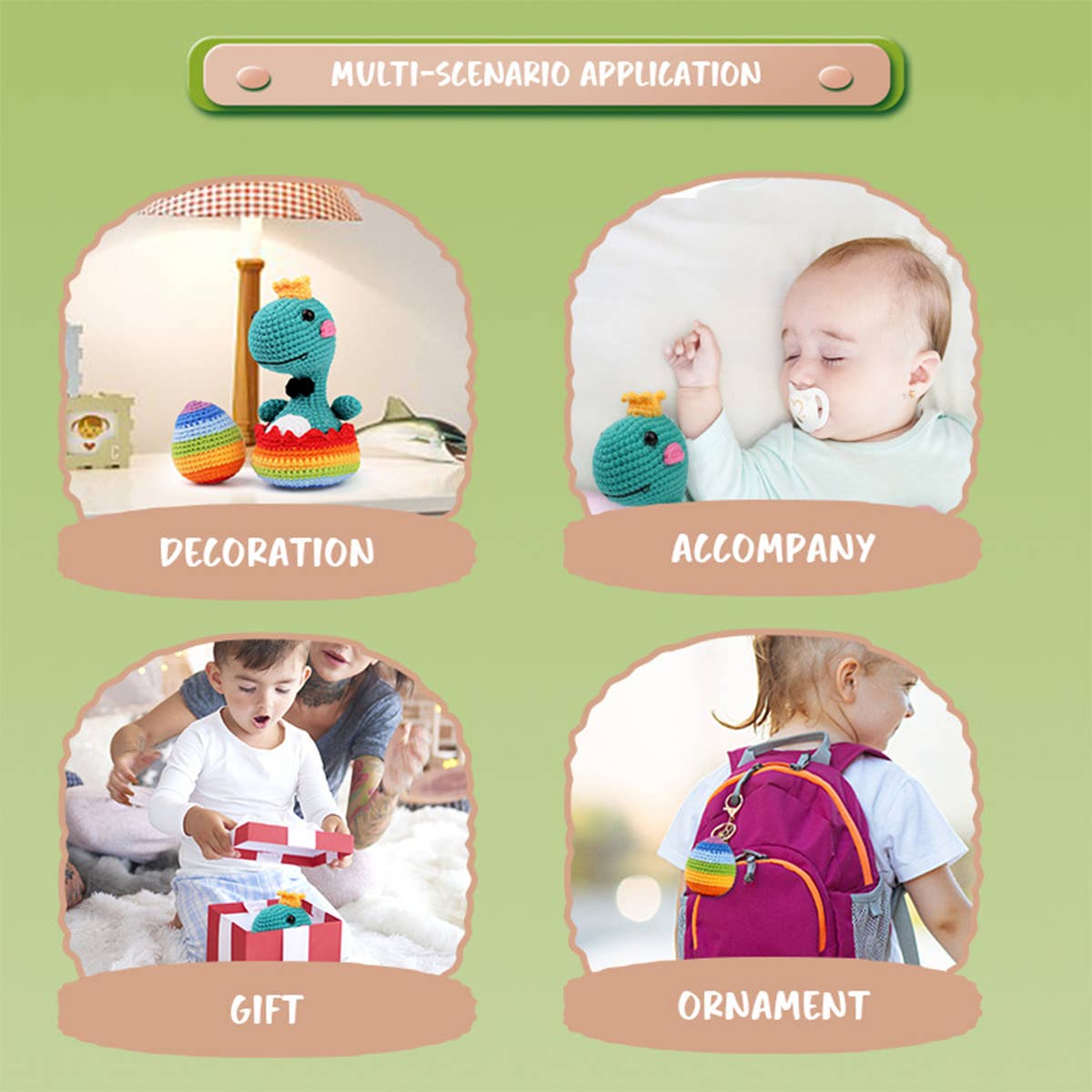 HANDMADE DIY DINOSAUR CROCHET MATERIAL KIT