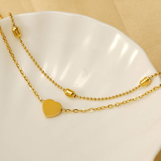 18K SIMPLE FINE WOMEN'S STAINLESS STEEL ANKLET