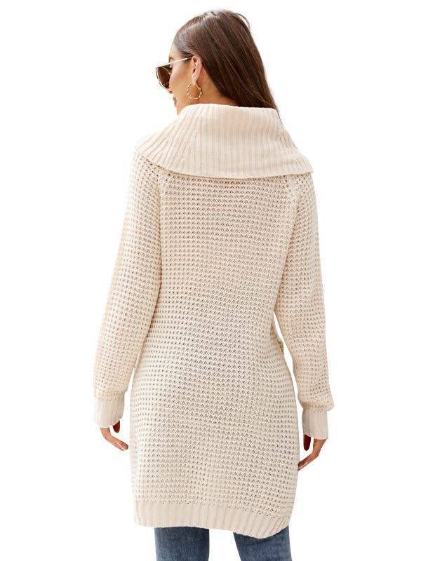 TURTLENECK CASUAL LONG KNIT SWEATER