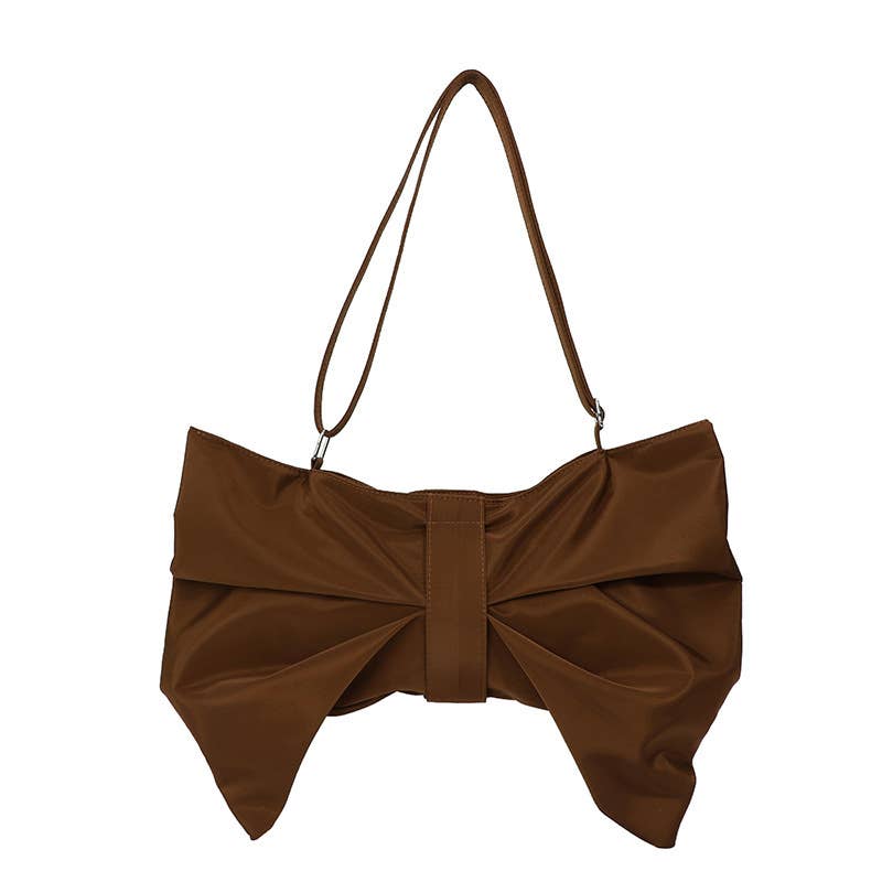 Bow tie pleated large-capacity bag