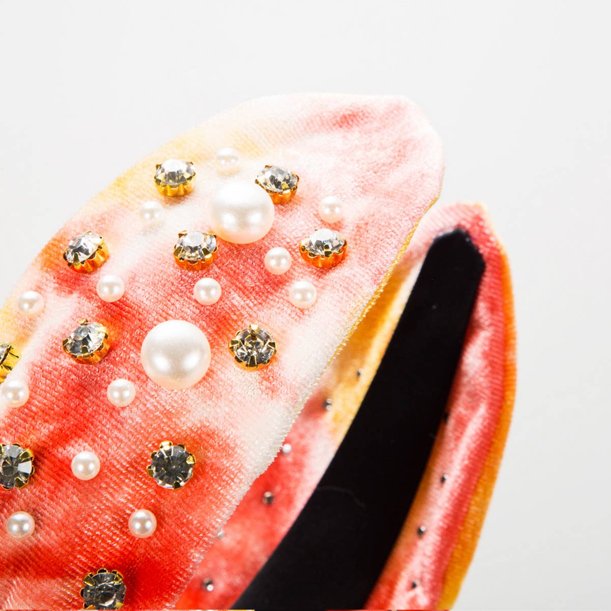 NEW TIE-DYE FABRIC PEARL HEADBAND_CWAHA2122