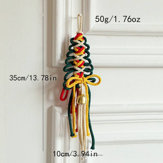 CWMM10398_CHRISTMAS WOVEN ROPE COLORFUL BELL HANGING DECOR