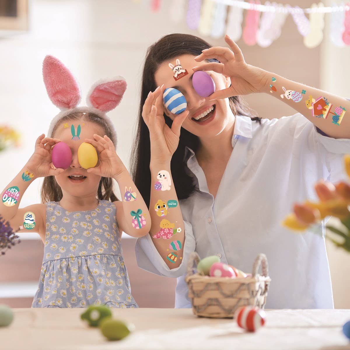 Easter Tattoos for Kids ? Bunny & Egg Stickers