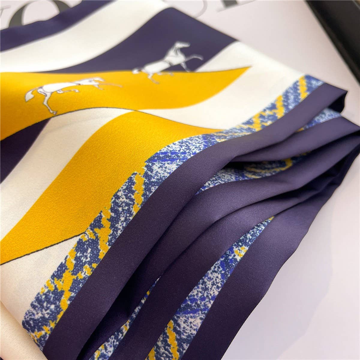 Skinny Silk Scarf for Hair, Neck or Bag Wrap_CWASC1512🎗️