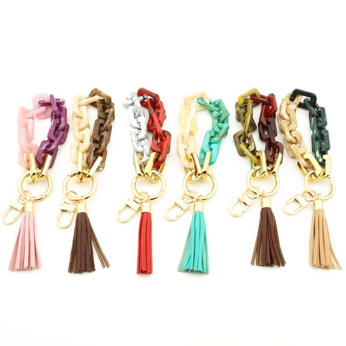 Colorful Acrylic Bracelet Keychain Resin Hand Strap_CWAB5020