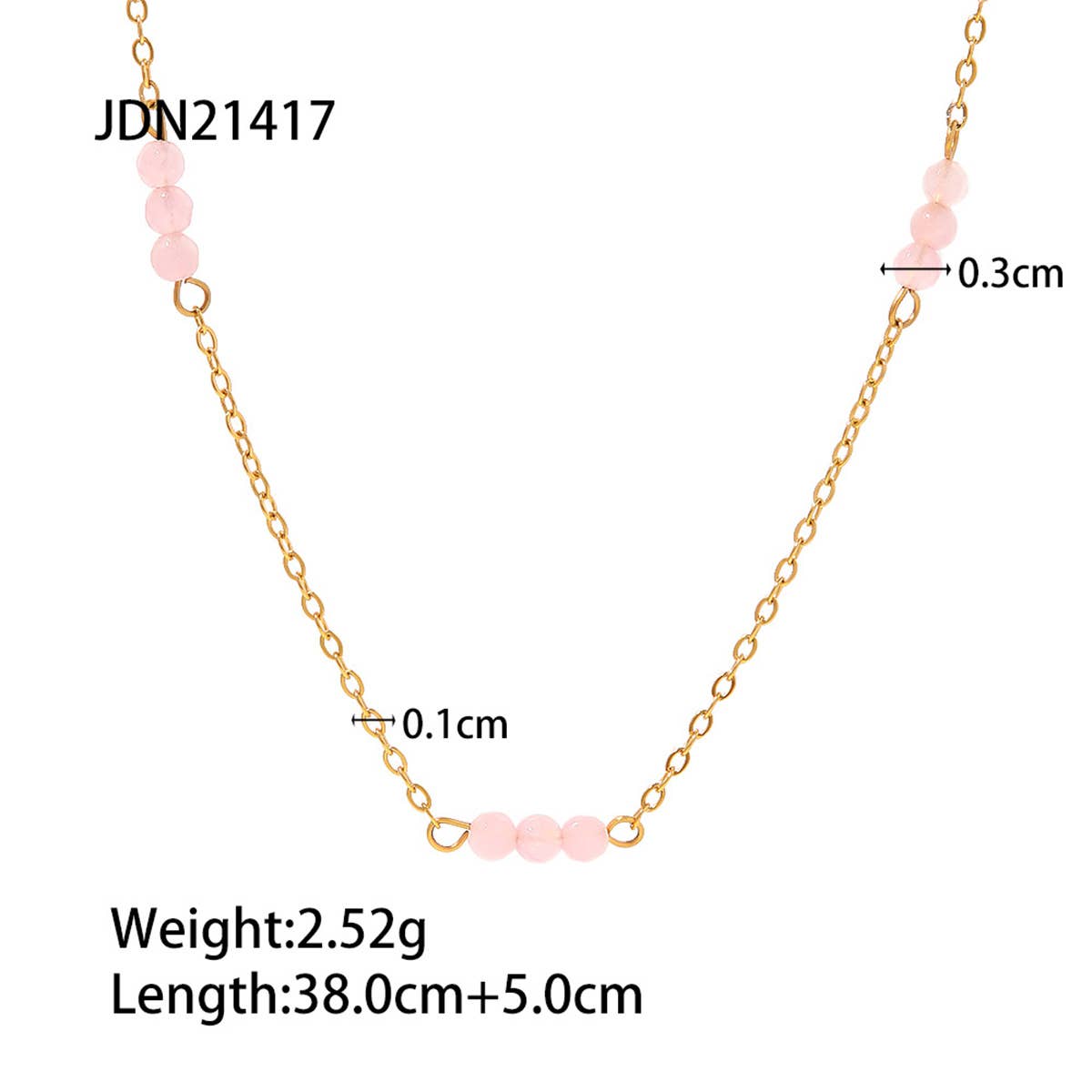 PINK LAYERED VERSATILE NECKLACE THAT WON??¢T FADE_CWAJE1441