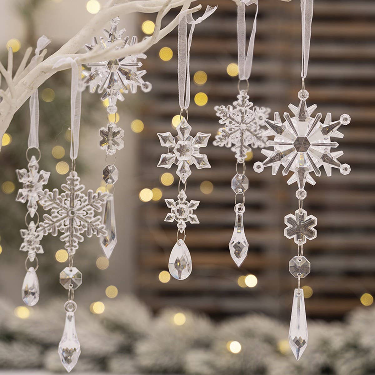 CWMM10172_ACRYLIC SNOWFLAKE ORNAMENTS FOR CHRISTMAS TREE