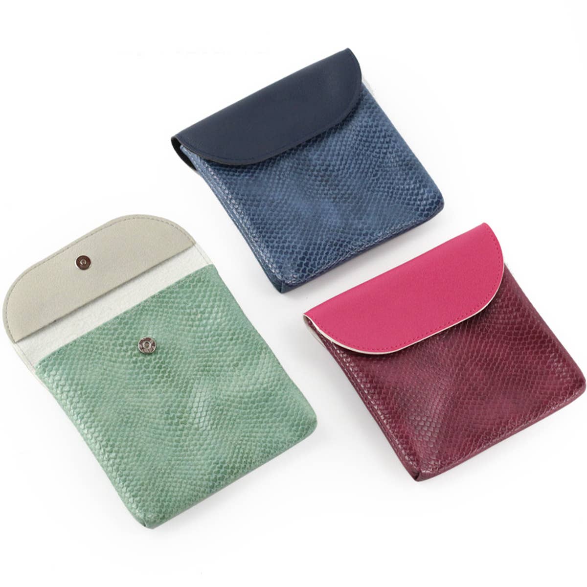 SOLID COLOR PERSONALIZED SNAKE PATTERN WALLET_CWAB1439